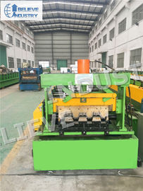 Metal Floor Deck Roll Forming Machine , Hydraulic Cutting Type Cold Roll Former