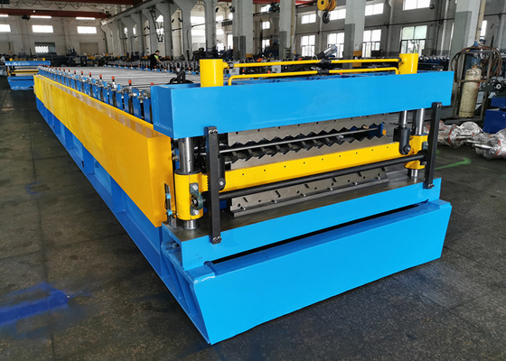 Double Layer Metal Roofing Sheet Roll Forming Machine For Corrugated Sheets and 6 Rib Profile Sheets